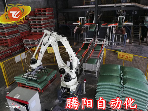 騰陽高速全自動碼垛機滿足飼料客戶的需求